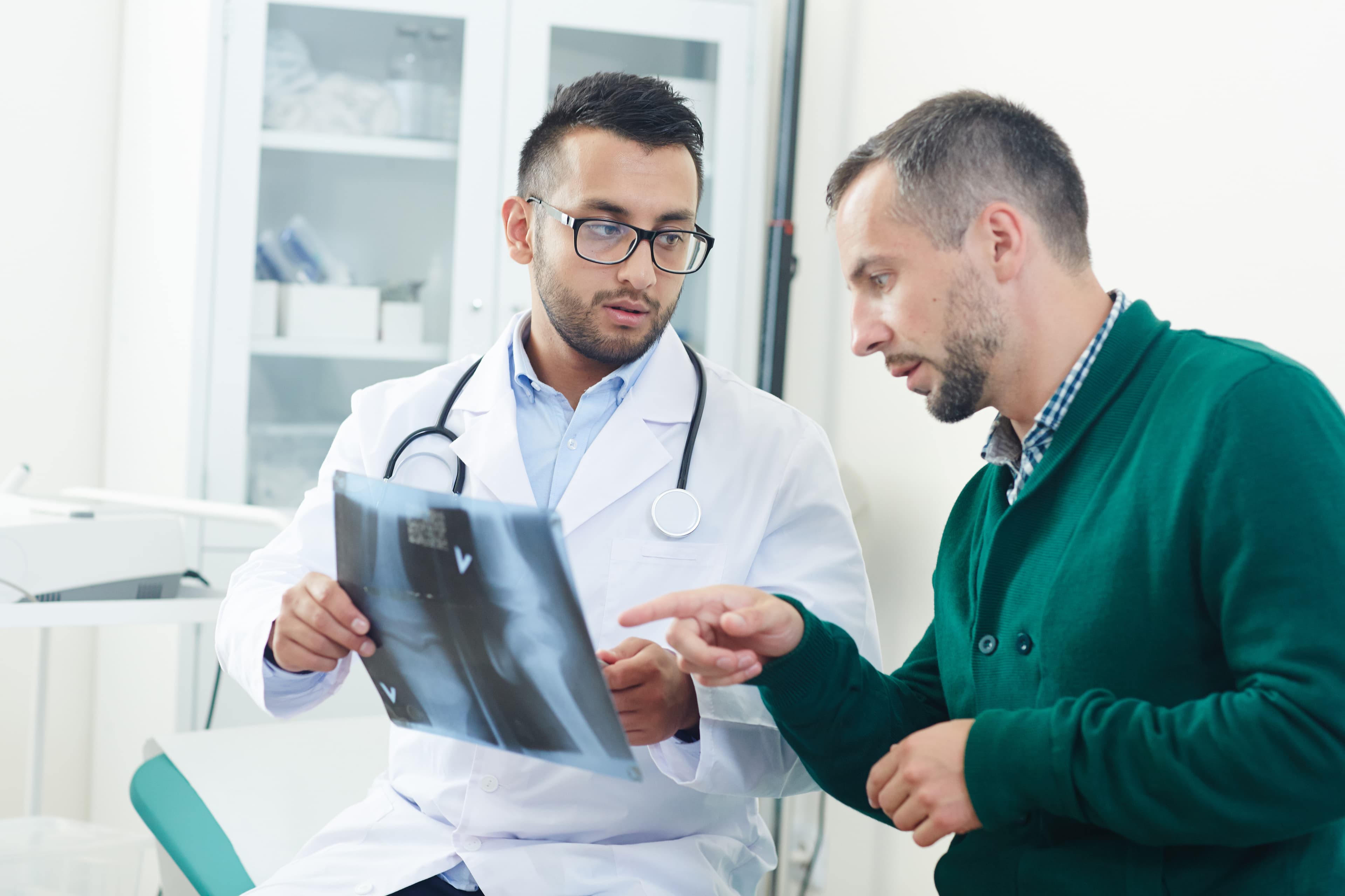 Doctor with patient