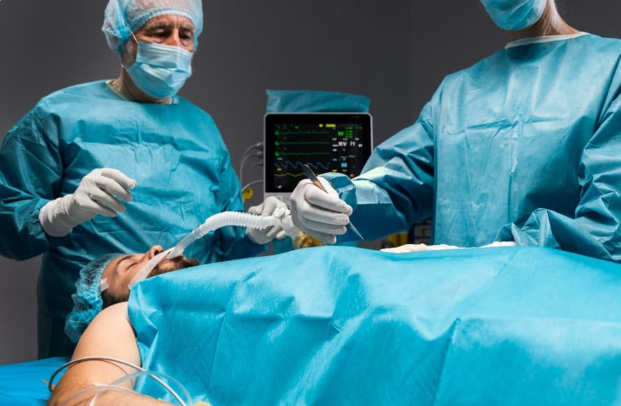 Surgery in progress